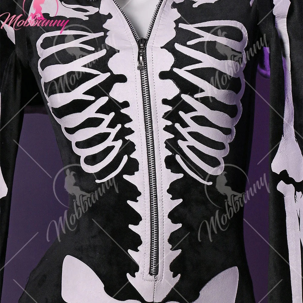Women's Contemporary Graphic Print Hooded Bodysuit With Detachable Wings And Matching Layered Hosiery