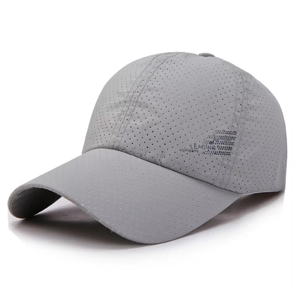 Unisex Quick Dry Baseball Cap with Adjustable Strap for Outdoor Sports and Everyday Wear