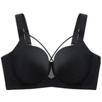 Seamless Smooth Push-Up Bra with Wide Side Support and Adjustable Straps
