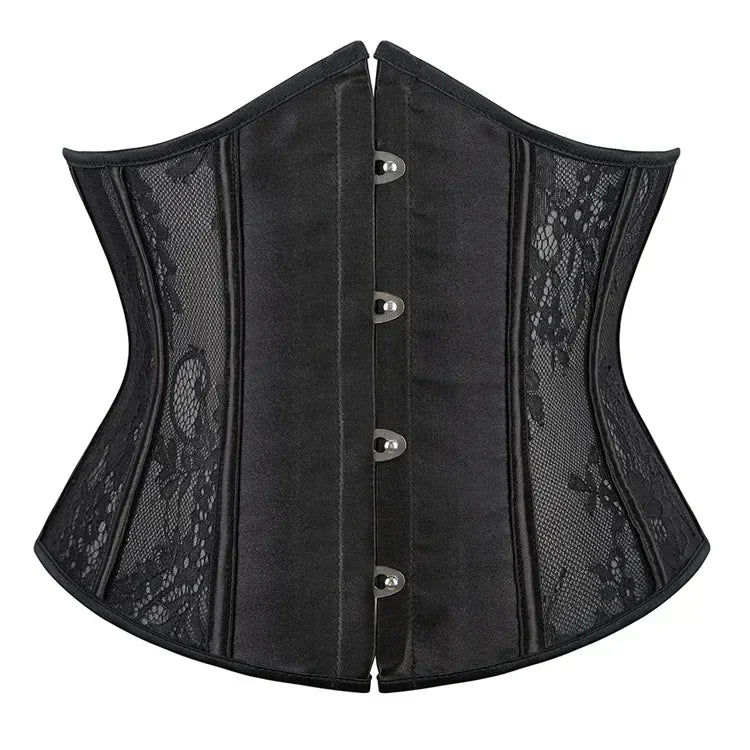 Elegant Beige Lace-Up Corset Top with Adjustable Tie-Shoulder Straps