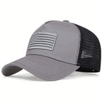Unisex Breathable Mesh Baseball Cap with Embroidered Patch for Casual Outdoor Everyday Wear