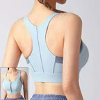 Structured Front-Zip High-Impact Sports Bra with Racerback Support