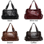 Large Capacity PU Leather Hobo Tote Bag with Soft Shoulder Design