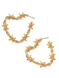 Barbed Wire Heart Hoop Earrings for Gothic Punk Alternative Fashion