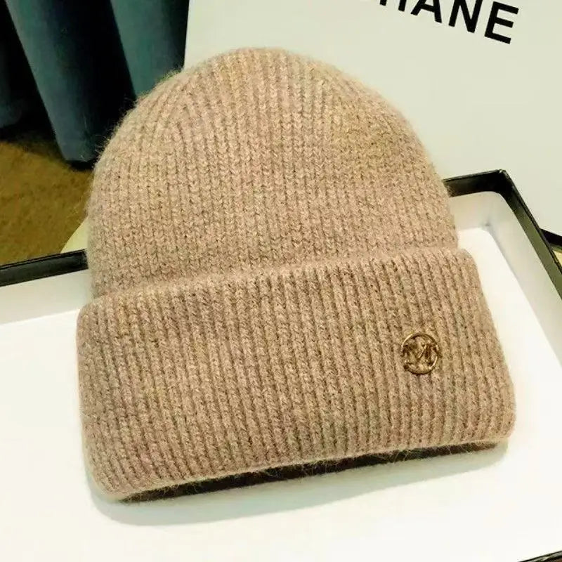 Soft Knit Slouchy Winter Beanie with Plush Trim for Casual Everyday Streetwear Fashion Style