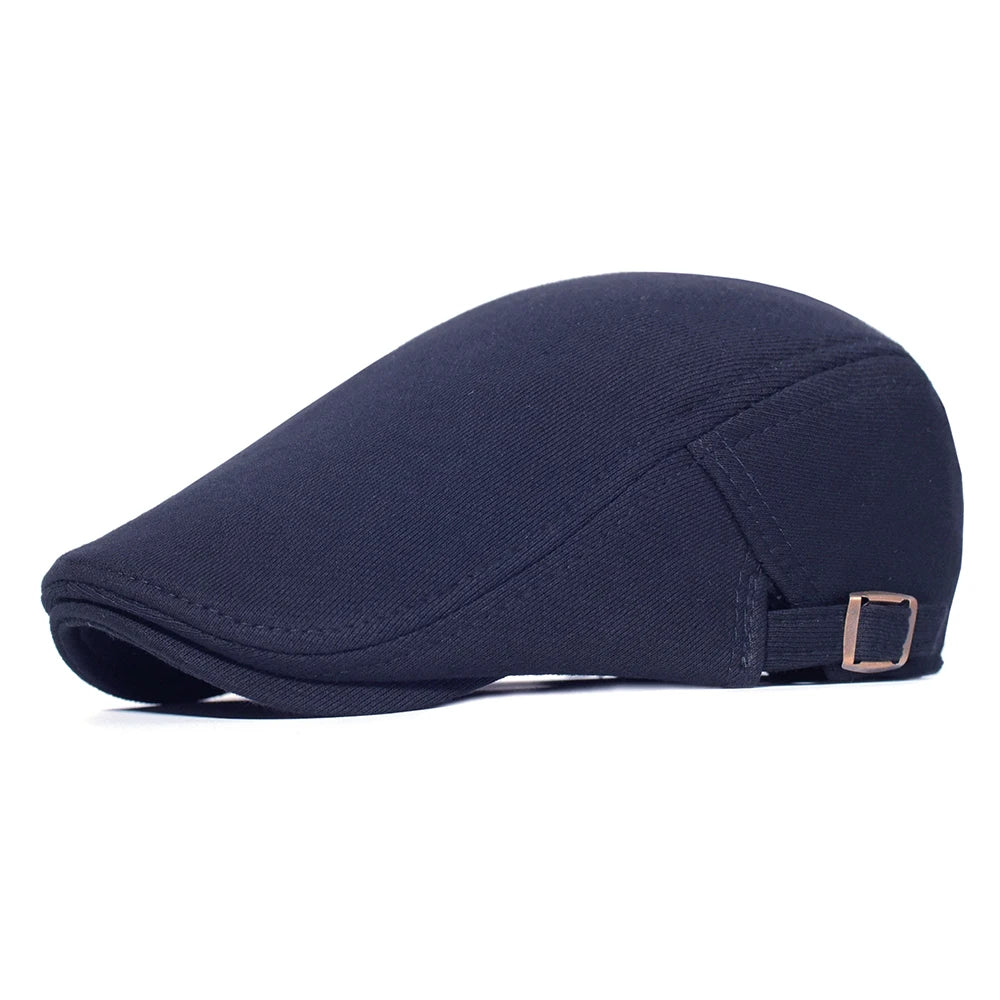 Classic Suede Flat Cap with Adjustable Fit for Everyday Casual Vintage Outdoor Style