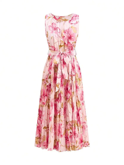 Vintage Floral Midi Dress with Soft Gothic Coquette Fashion Aesthetic