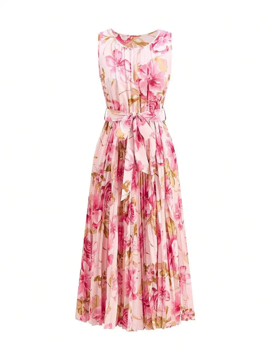 Vintage Floral Midi Dress with Soft Gothic Coquette Fashion Aesthetic