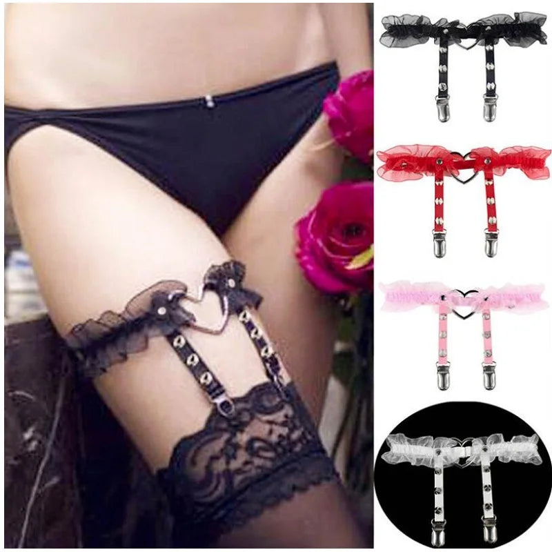 Punk Harness Thigh Garter Belt Alternative Gothic Statement Leg Accessory