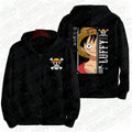 Manga Streetwear Zip Hoodie with Retro Pirate Adventure Artwork