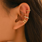 Minimalist Multi Band Ear Cuff for Modern Alternative Fashion Looks