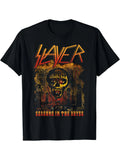 Retro Anime Metal Streetwear Graphic Tee with Oversized Goth Fashion Aesthetic