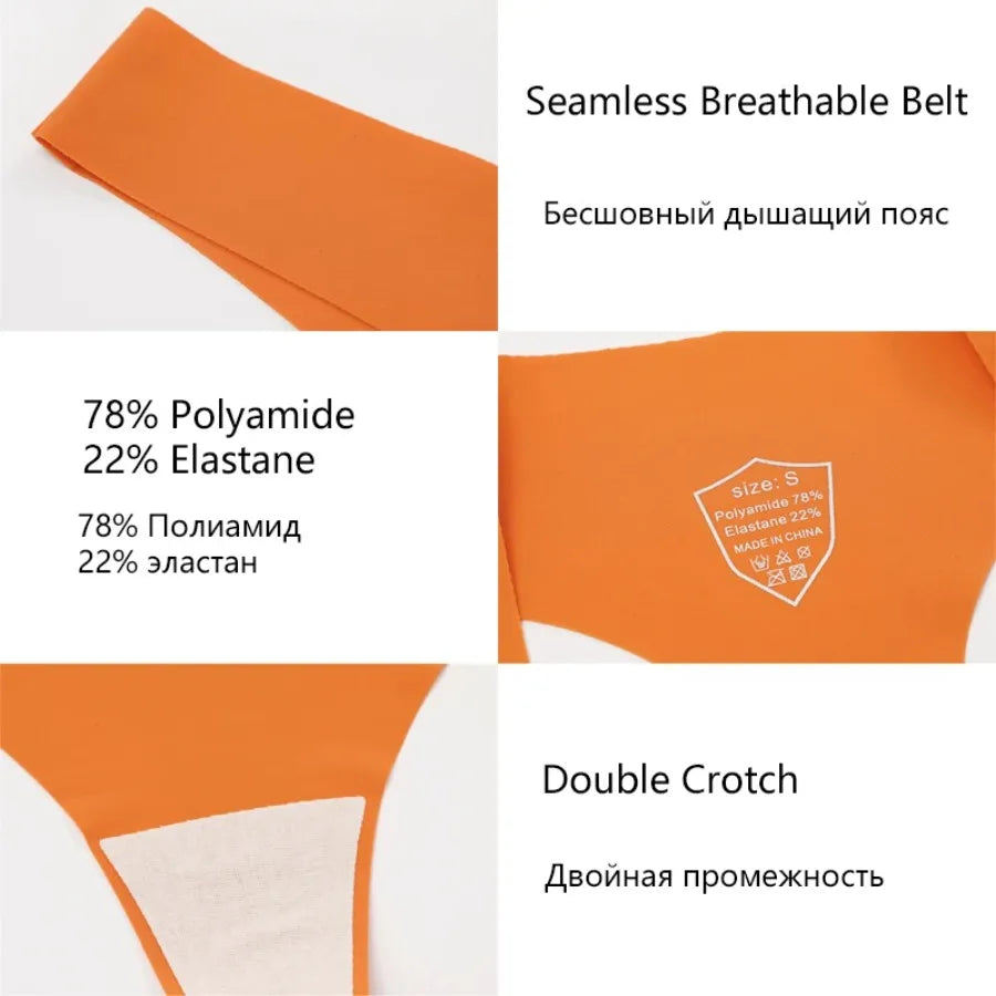 Seamless V-Waist Thong Panties Three-Pack with Smooth Athletic Finish