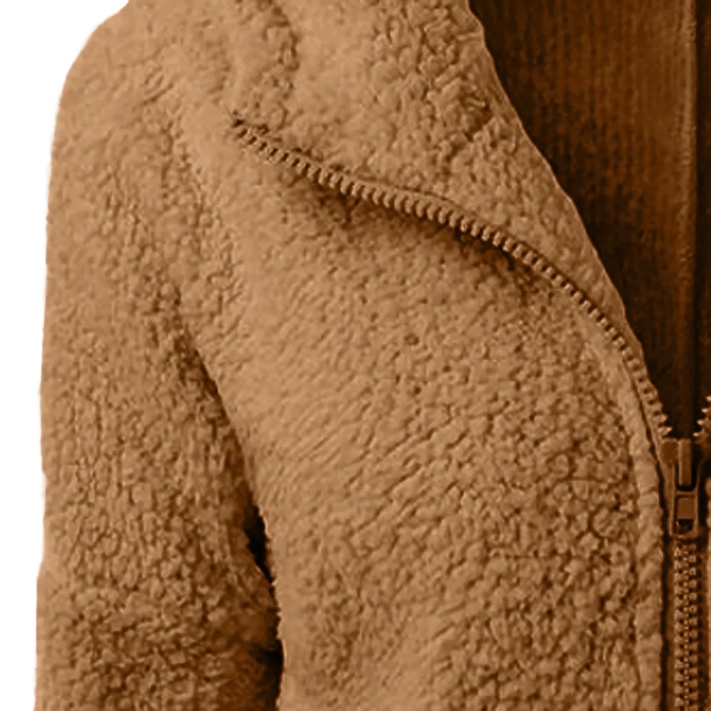 Women's Plush Zip-Up Hooded Fleece Jacket with Relaxed Fit for Everyday Streetwear Style