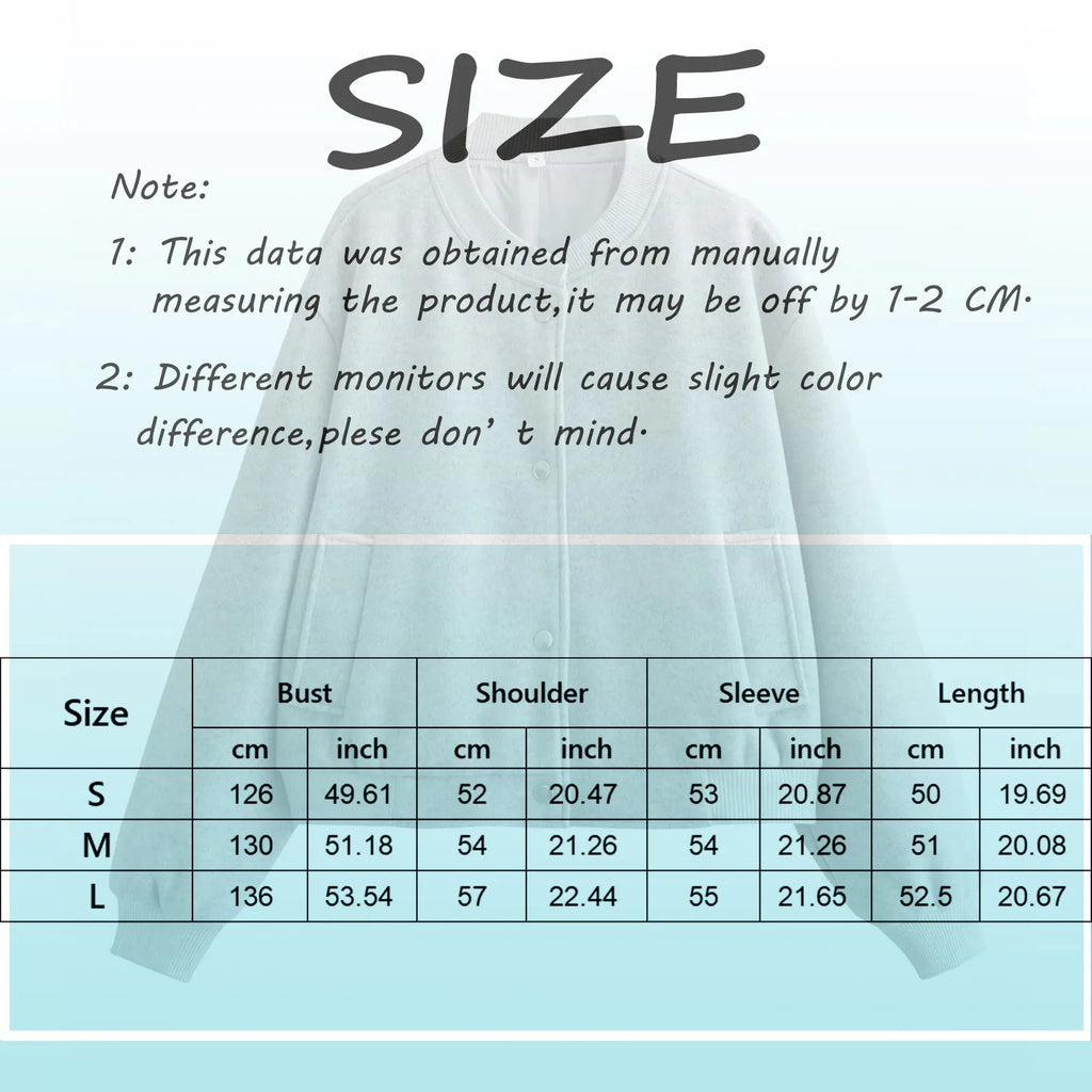 Women's Cropped Button Front Bomber Jacket Relaxed Casual Streetwear Layering Outerwear