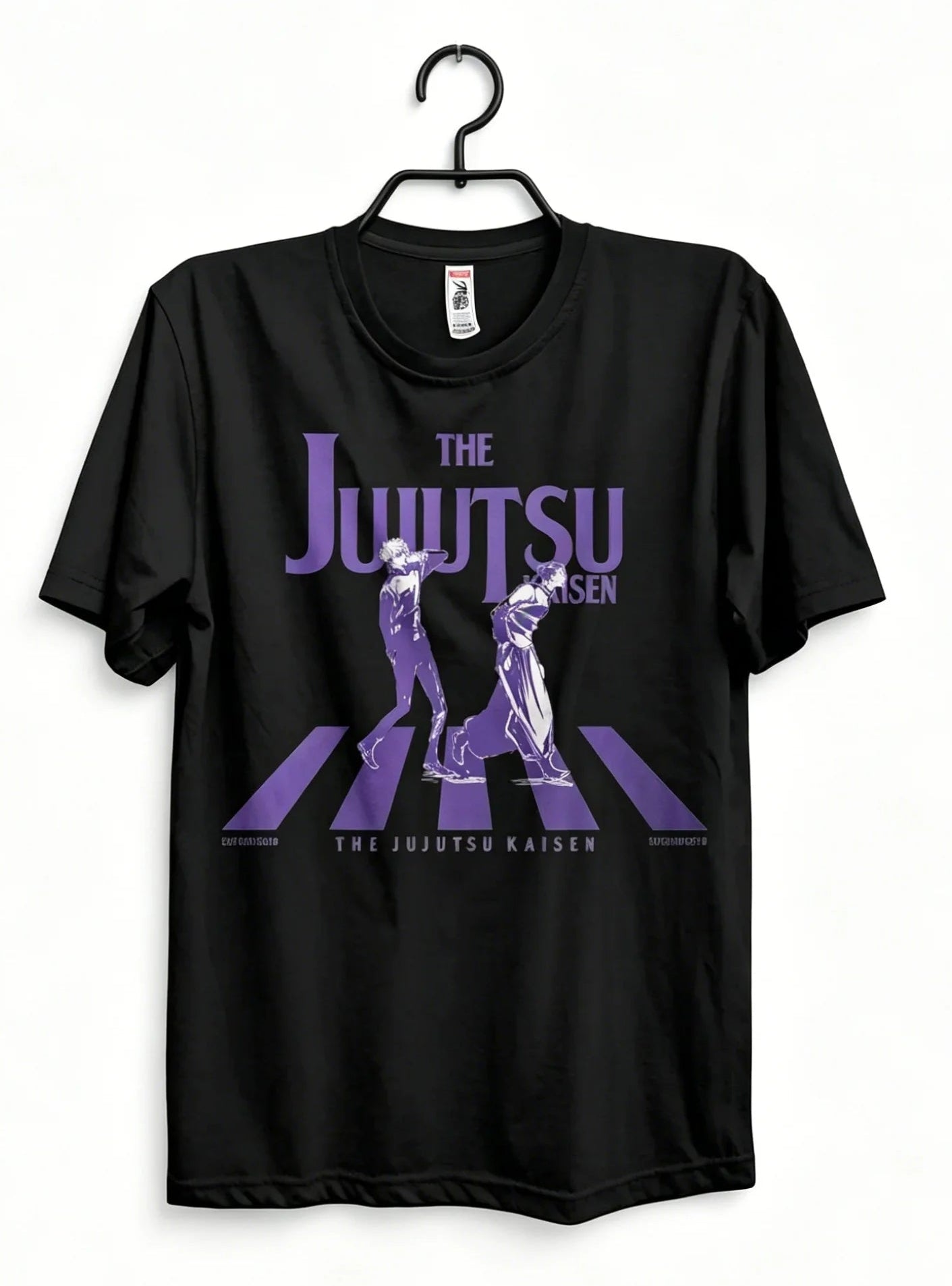 Minimal Shadow Anime Graphic Oversized Washed Cotton Casual T-Shirt