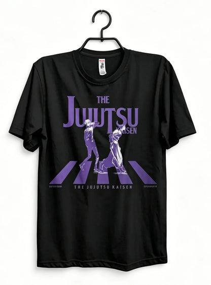 Minimal Shadow Anime Graphic Oversized Washed Cotton Casual T-Shirt