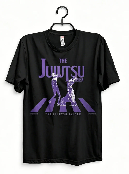 Minimal Shadow Anime Graphic Oversized Washed Cotton Casual T-Shirt
