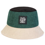 Embroidered Bucket Hat with Contrast Brim for Casual Outdoor Streetwear Everyday Fashion Style