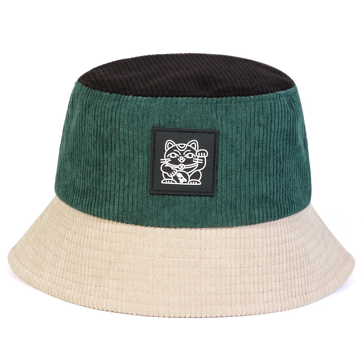 Embroidered Bucket Hat with Contrast Brim for Casual Outdoor Streetwear Everyday Fashion Style