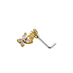Butterfly Crystal Nose Stud Piercing for Dark Feminine and Alternative Style
