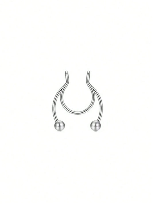 Clip On Septum Ring for Gothic Punk and Alternative Styling