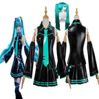 Women's Contemporary Layered Jacket and Skirt Costume Set with Long Wig and Fashion Accessories