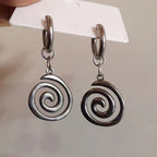 Spiral Drop Earrings for Gothic Grunge and Alternative Fashion Styling