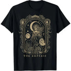 Anime Celestial Empress Graphic T-Shirt with Gothic Manga-Inspired Streetwear Design