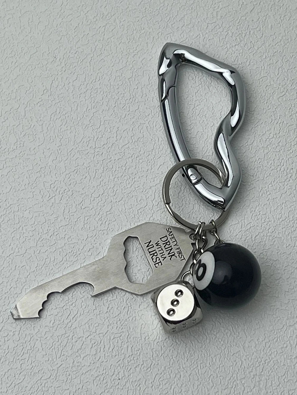 Star Carabiner Keychain Charm for Y2K Gothic and Alternative Fashion
