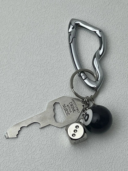 Star Carabiner Keychain Charm for Y2K Gothic and Alternative Fashion
