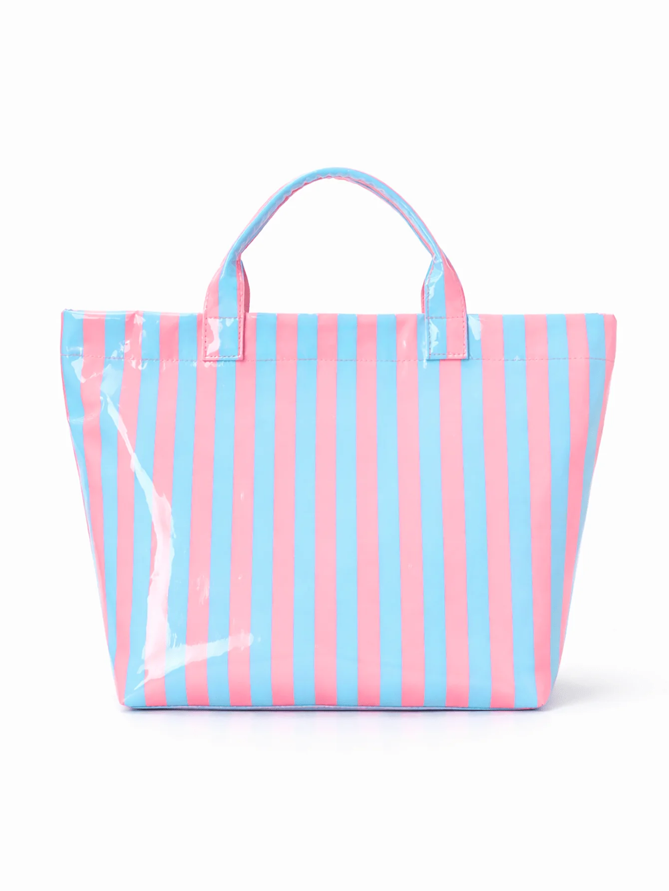 Striped Waterproof Tote Bag with Large Capacity Beach and Travel Design
