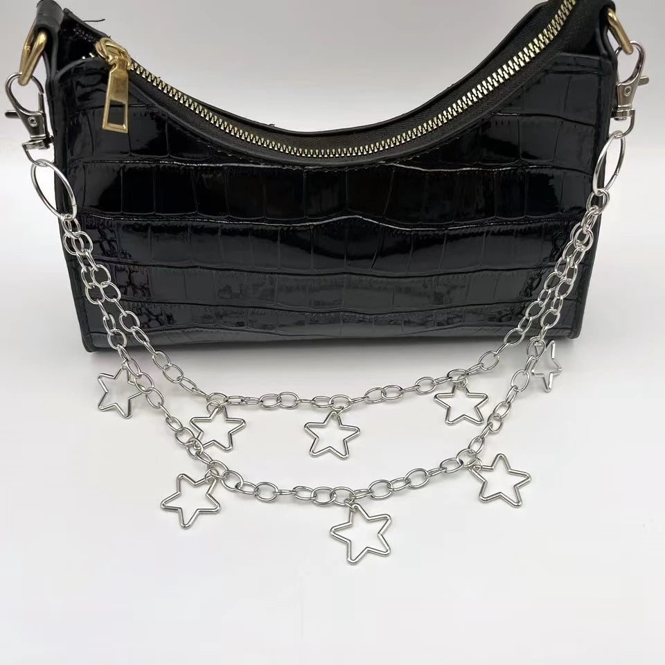 Crescent Moon Layered Waist Chain for Gothic and Alternative Fashion