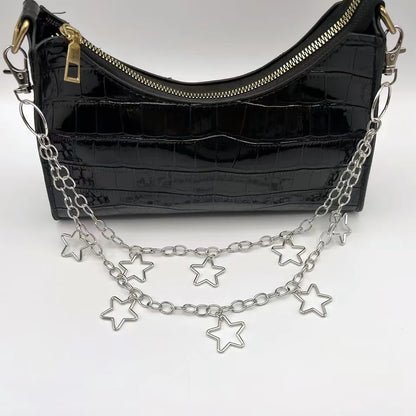 Crescent Moon Layered Waist Chain for Gothic and Alternative Fashion