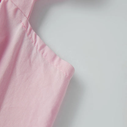 Women's Bow Detail Ruffle Trim Pajama Co-Ord Set Relaxed Summer Loungewear