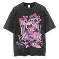 Anime Goth Chaos Illustration Oversized Vintage Manga Streetwear T-Shirt