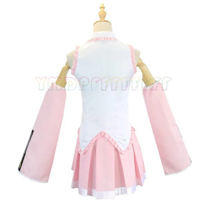 Women's Idol-Inspired Costume Set with Sleeveless Dress, Twin-Tail Wig and Matching Accessories
