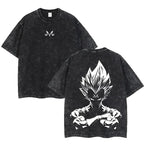 Anime Saiyan-Inspired Shadow Warrior Vintage Oversized Streetwear Graphic Tee