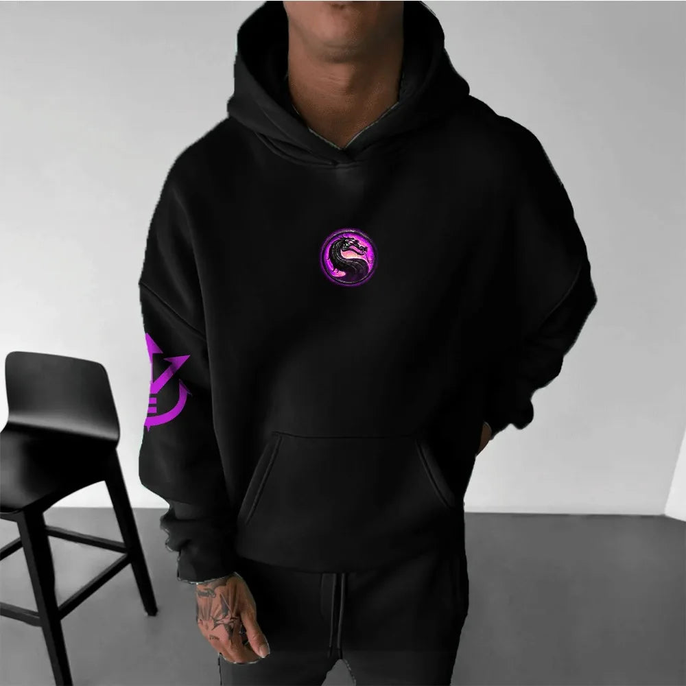 Anime Manga Graphic Hoodie With Dark Fantasy Streetwear Art Aesthetic