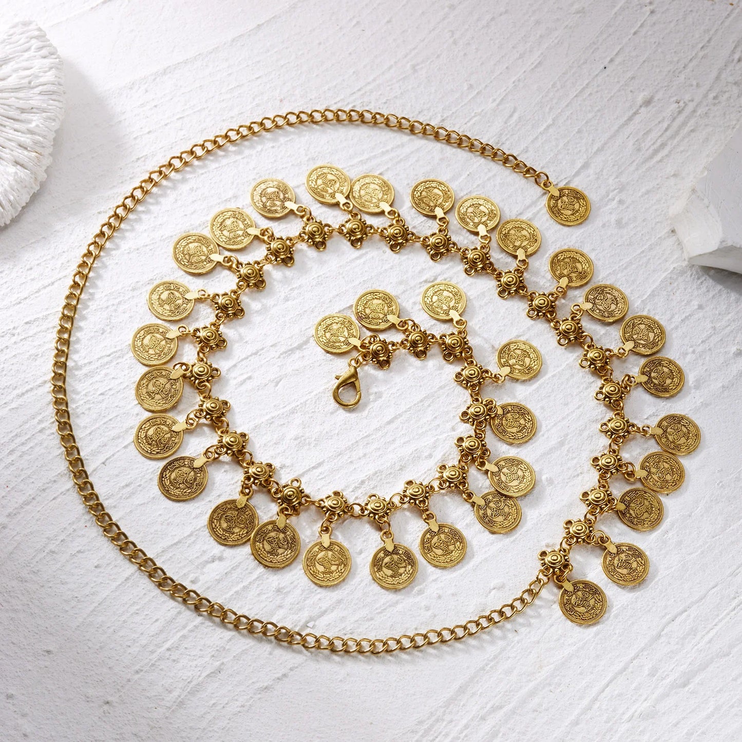 Bohemian Coin Tassel Waist Chain for Festival and Free Spirited Styling