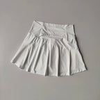 High Waist Active Skort with Built-In Shorts Performance A-Line Design