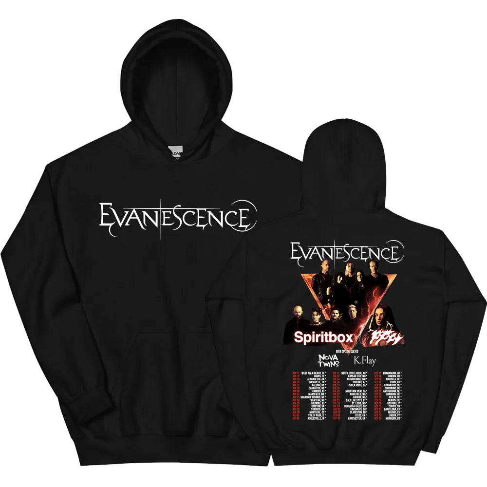 Vintage Tour Graphic Hoodie with Relaxed Streetwear Fit and Back Artwork