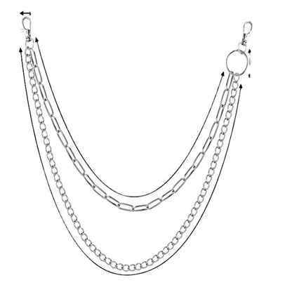 Double Layer Ring Chain for Punk, Grunge and Alternative Streetwear