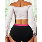 4-Piece Women’s High-Waisted Briefs Set with Contrast Waistbands, Full-Coverage Silhouette and Assorted Colors