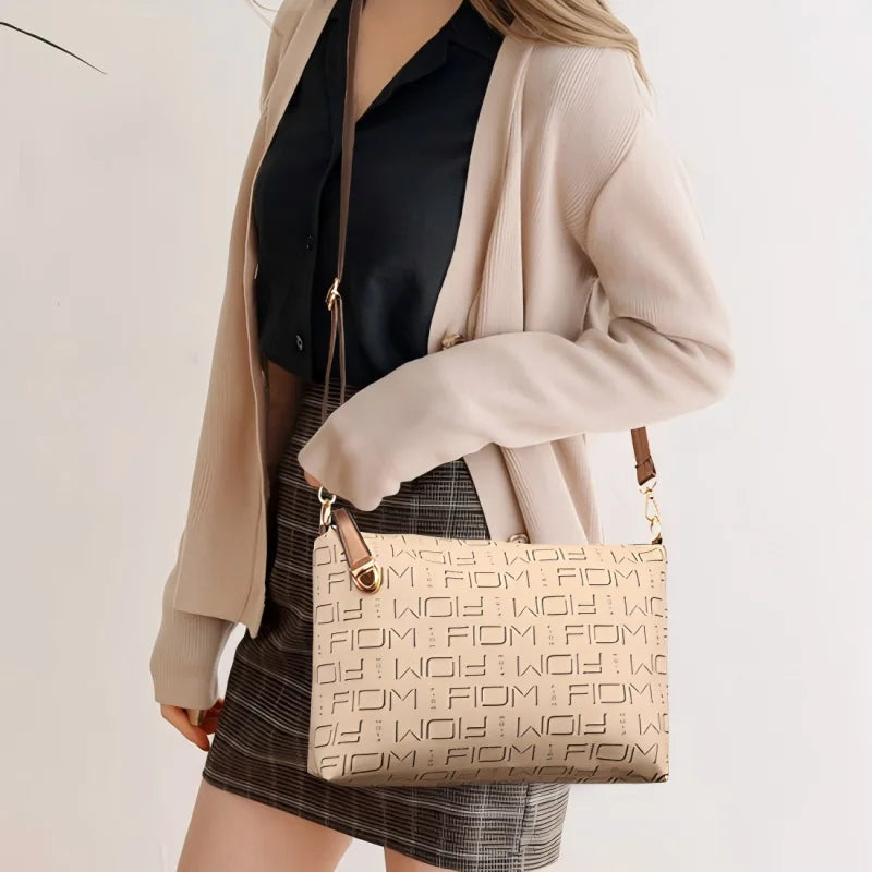 Six Piece Handbag Set with Tote Crossbody Wallet and Matching Accessories