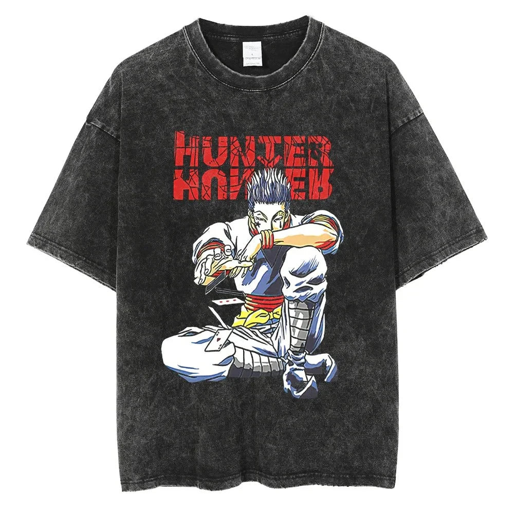 Hero Impact Anime Graphic Oversized Vintage Streetwear Cotton T-Shirt