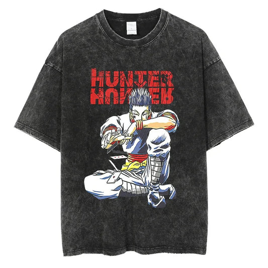 Hero Impact Anime Graphic Oversized Vintage Streetwear Cotton T-Shirt