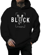 Typography Graphic Heavyweight Pullover Hoodie for Modern Streetwear and Casual Layering