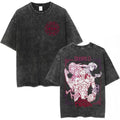 Anime Goth Vintage Graphic Streetwear Tee with Dark Manga Angel Artwork