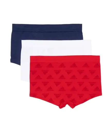 3-Piece Women’s Seamless Boyshort Panties Set with Full-Coverage Silhouette, Stretch-Looking Construction and Assorted Solid Colors